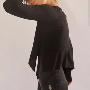 FP Movement by Free People Black Tempo Long Sleeve Top